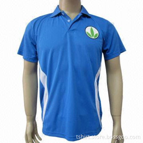 Men's polo shirt/short sleeves T-shirt, made of 100% polyester with embroidery logo